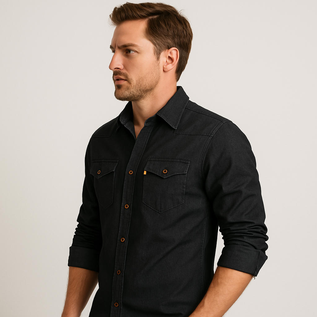 Fredrik™ | Denimskjorta i Bomull