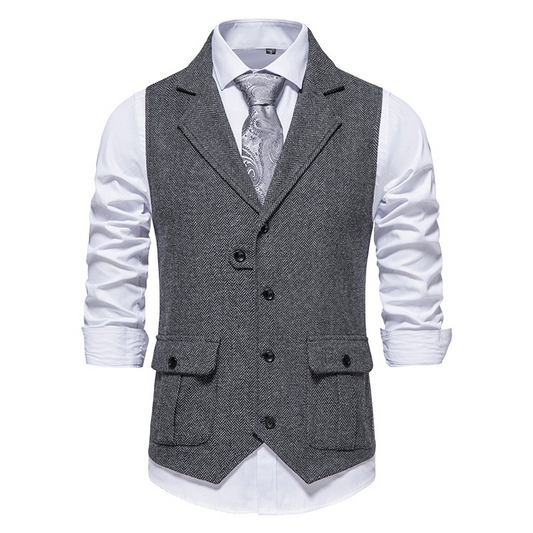 Mårten™ | Elegant herrgilet med sidofickor