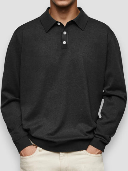 Tobias™ | Långärmad Casual Pikétröja