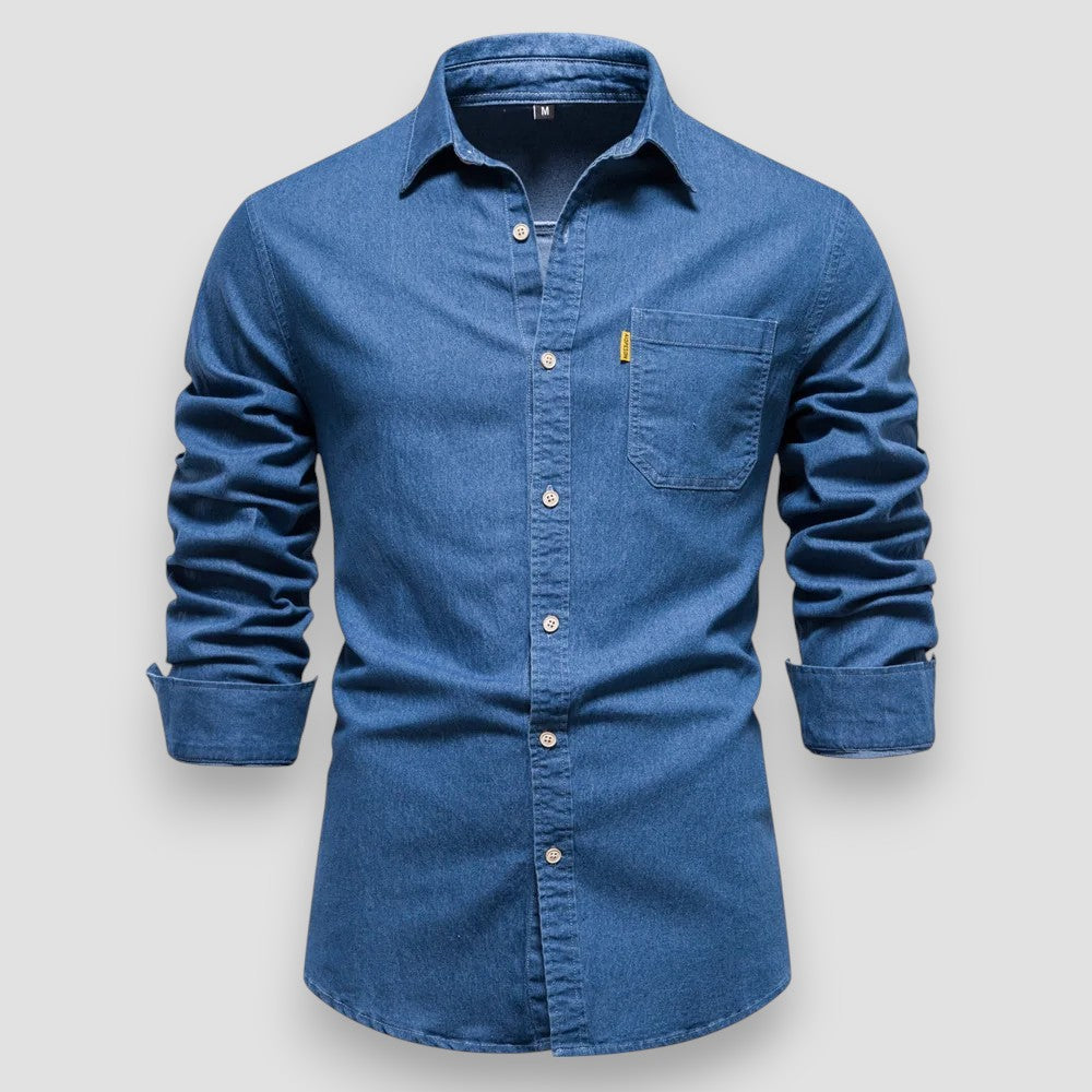 Oskar™ | Slim Fit Bomull Denim Skjorta