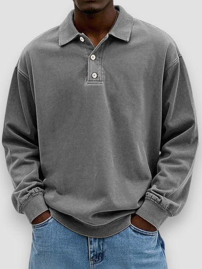 Hans™ | Långärmad Casual Pikétröja