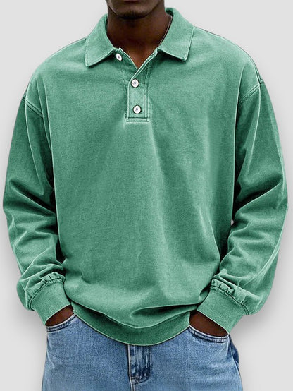 Hans™ | Långärmad Casual Pikétröja