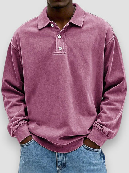 Hans™ | Långärmad Casual Pikétröja