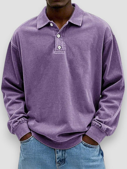 Hans™ | Långärmad Casual Pikétröja